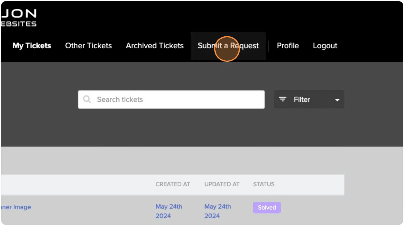 submit a request screenshot