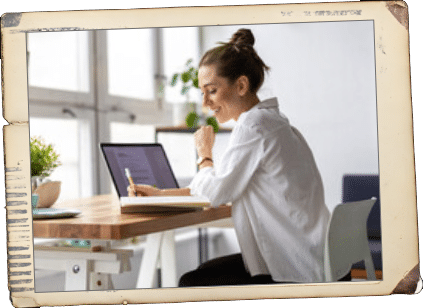 Business owner at her computer