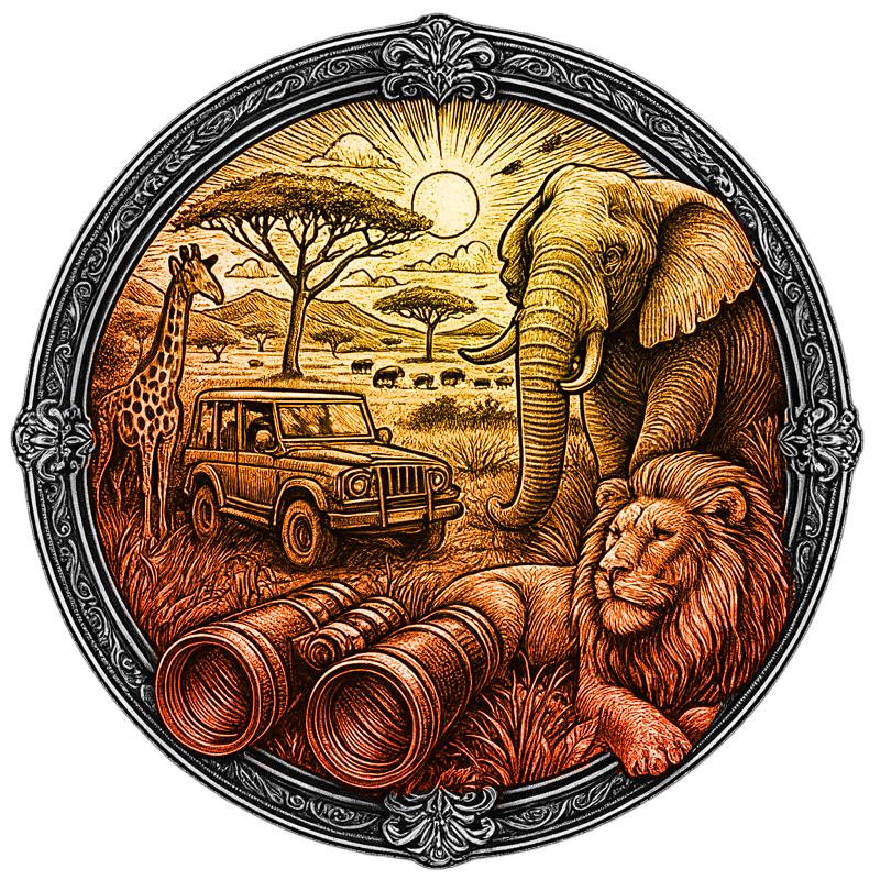 Business Website Icon featuring Safari Animals