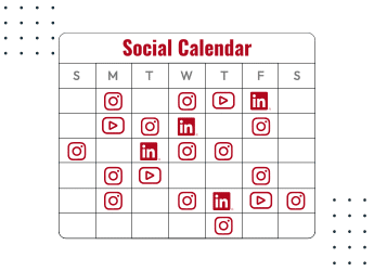 Social media calendar graphic