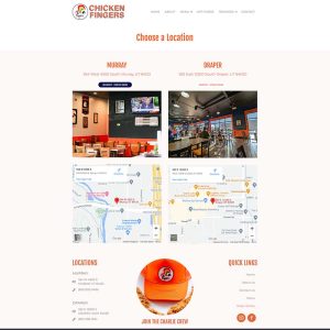 Location page screenshot of Penny Ann's Cafe Website re-design by JamboJon
