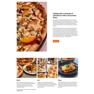Screen shot of Order now panel on Este Pizza Website