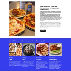 screen shot of Este Pizza food from the Este Pizza Website