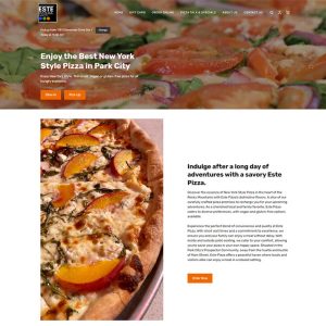 Screenshot of Este Pizza Website home page