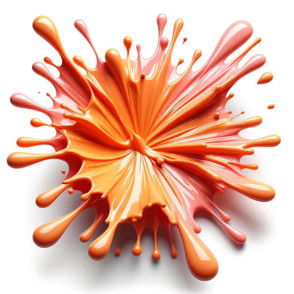 orange color paint splat