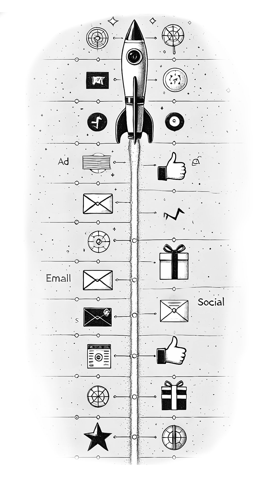 sketch of timeline for holiday campaigns