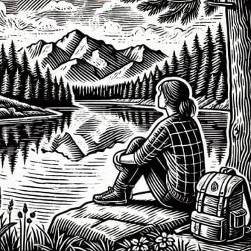 Girl on the lake