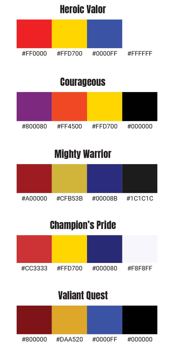 Color scheme for Hero Archetype