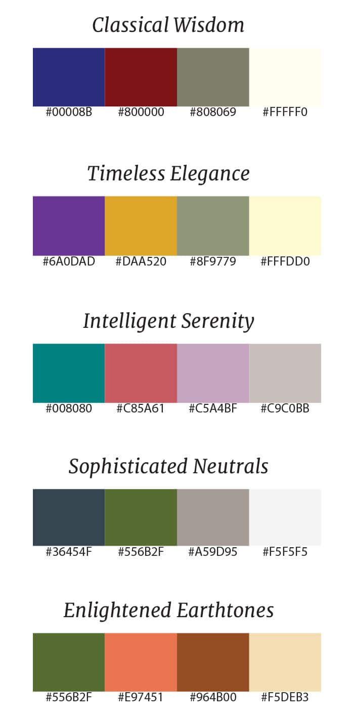 Color scheme for the Sage Archetype