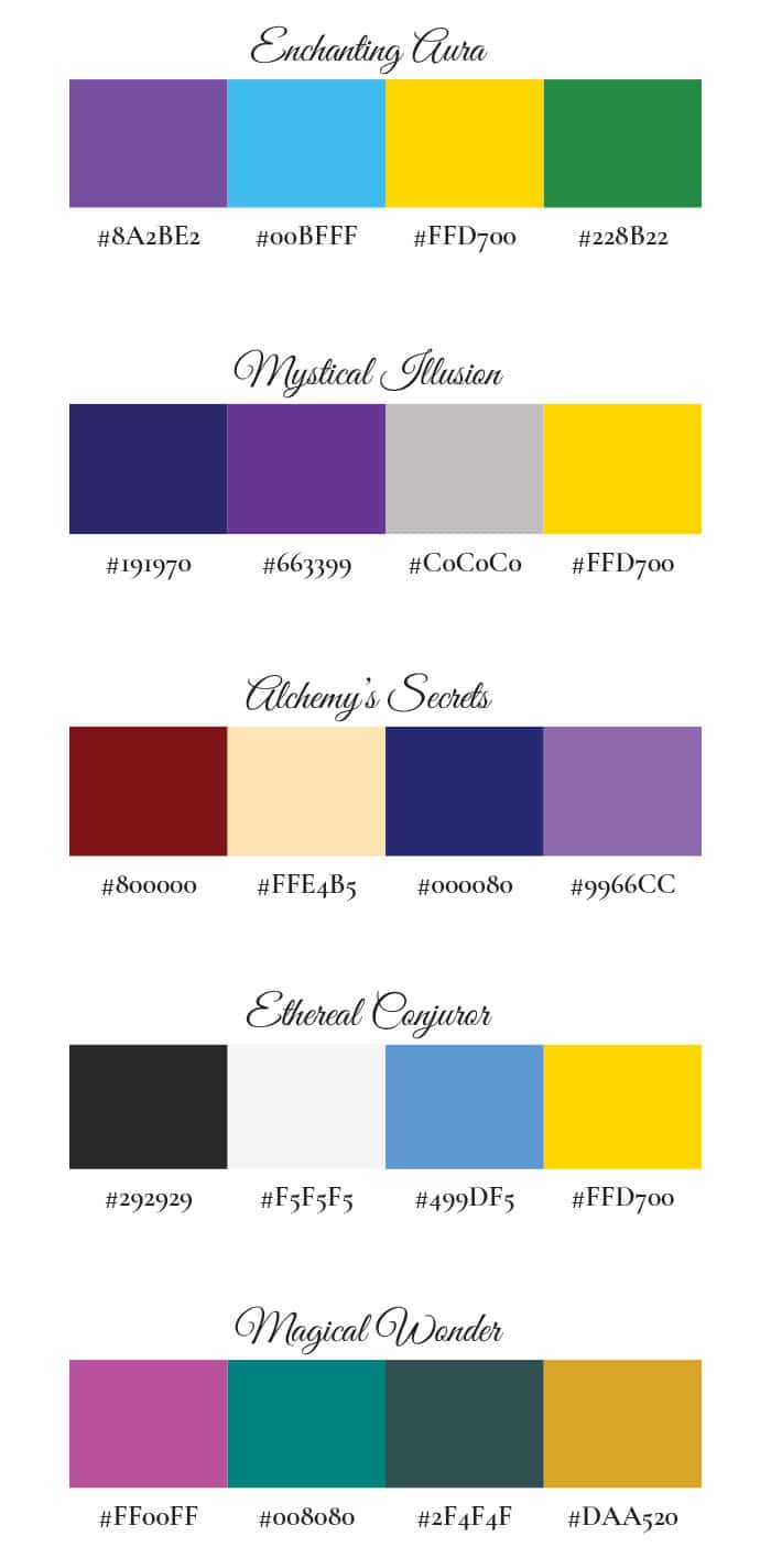 Color schemes for the Magician Archetype