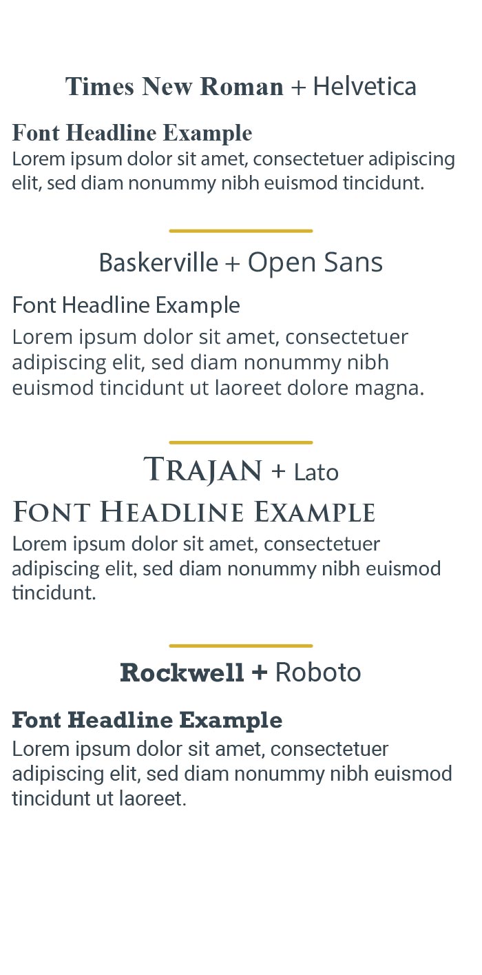 List of fonts for the Ruler brand archetype