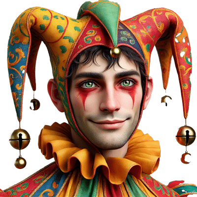 Illustration of a court jester representing the Jester Brand Archetype