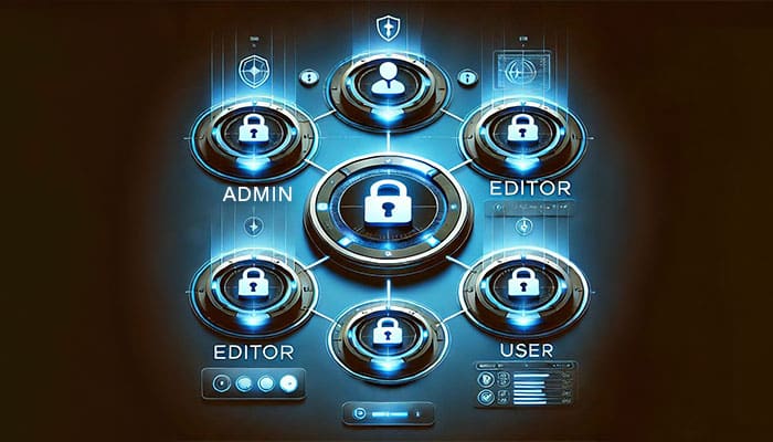 A diagram showing different user rolls with varying levels of access