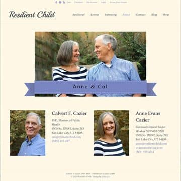 the Resilient Child website About us page