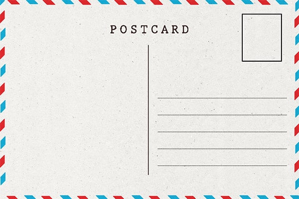 Postcard as a step in the 5 contact strategy