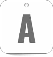 Illustration of a tag with a capital A on it.