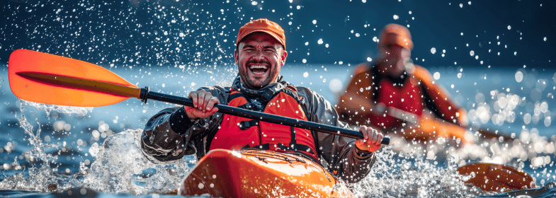Kayaking together image