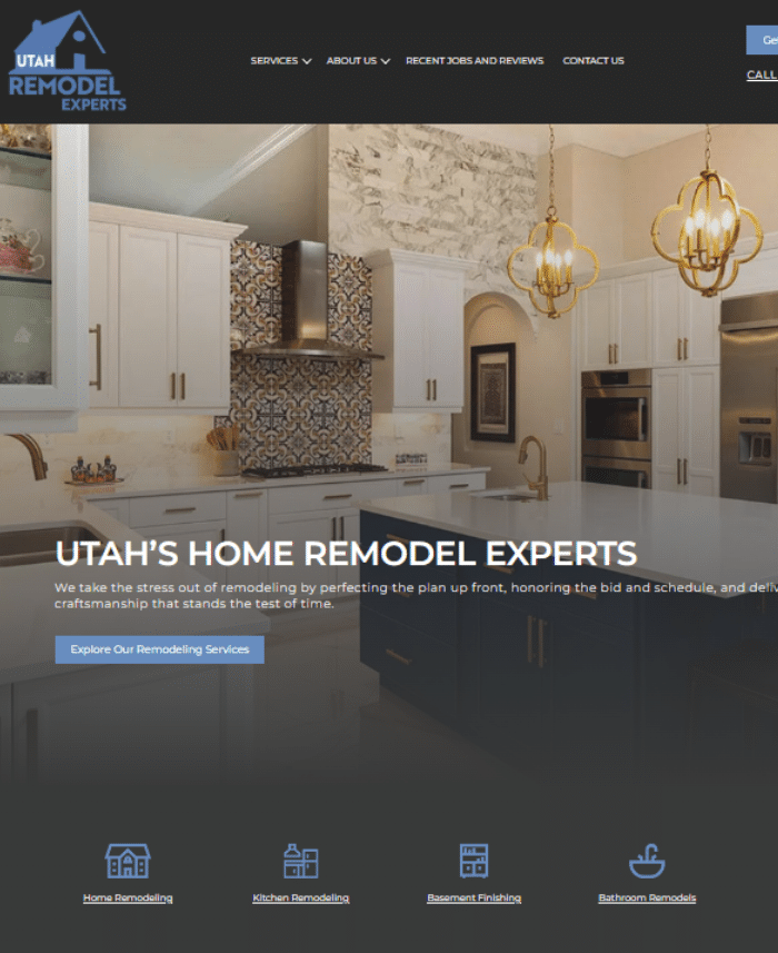 Utah Home Remodel Website Case Study
