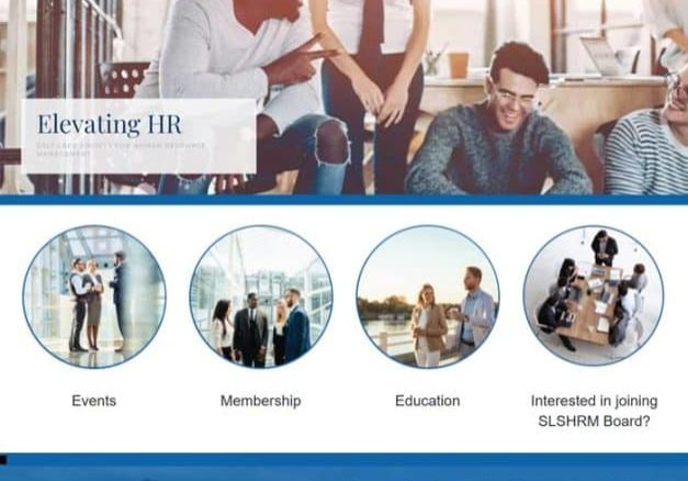 Screenshot of the Home page on the SLSHRM website built by JamboJon websites
